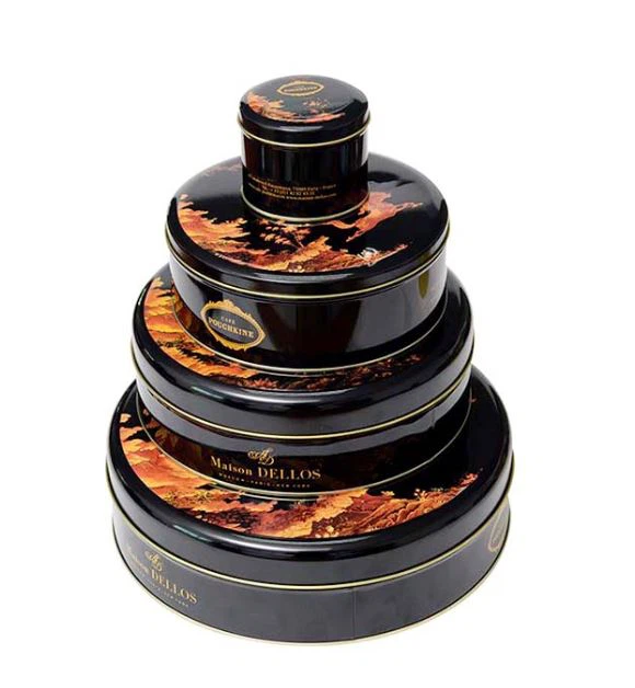 קופסת מתכת עגולה לעוגיות